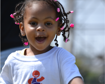 Children smiling.