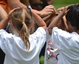 Children cheering.