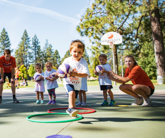 Skyhawks children playing.