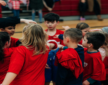 This engaging image captures the energy of Skyhawks' programs, where children thrive through active play, teamwork, and personal growth.